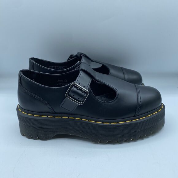 Dr Martens Bethan Platform Shoes Women 9 EU 41 Black Buckle Mary Jane Boho NWOB - Picture 2 of 12